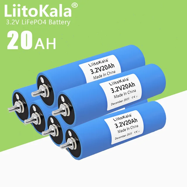 LiitoKala 3.2V 20Ah batterie LiFePO4 cellule de phosphate pour 4S 12V 24V moto voiture moteur batteries Modification onduleur Grade A 1