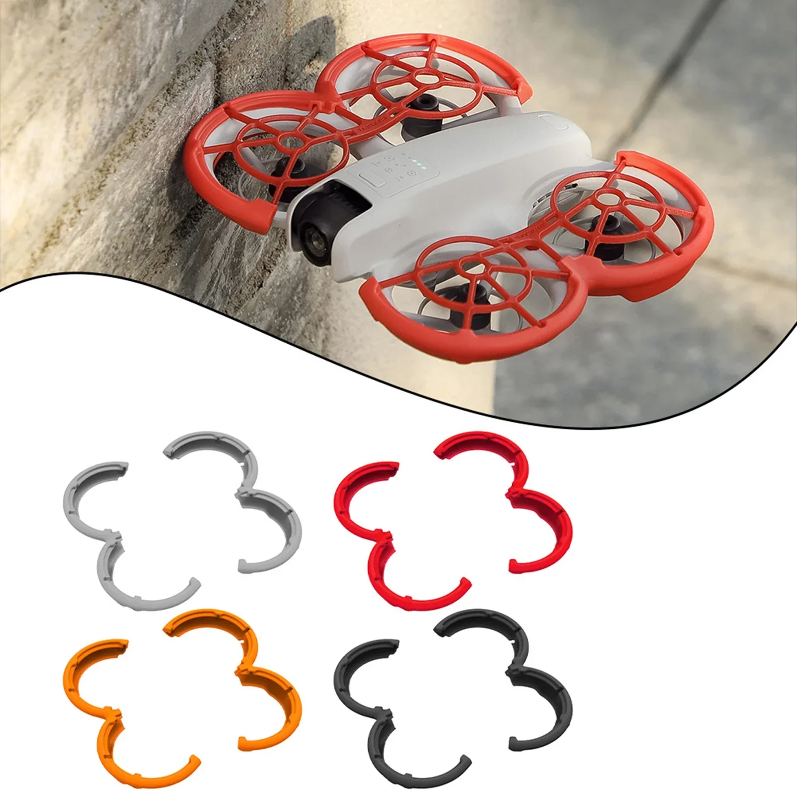 For Sunnylife Propeller Guard Cage For DJI NEO Arms Anti-collision Strip Safety Ring Props Case Protector Cover Accessory