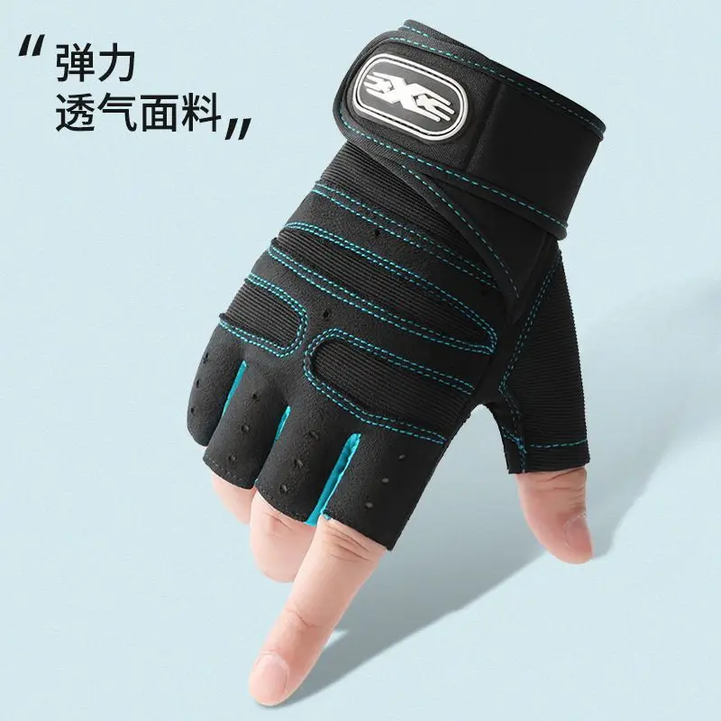 Fingerless Gym Gloves Training Fitness Gloves Gel Body Building Workout Sports Weight Lifting Glove for Men Women 3