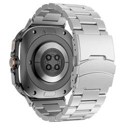 Men's Premium Stainless Steel Business Watch Band - Metal Strap with Elegant Design - Galaxy Ultra2 2026 (Silver - S)