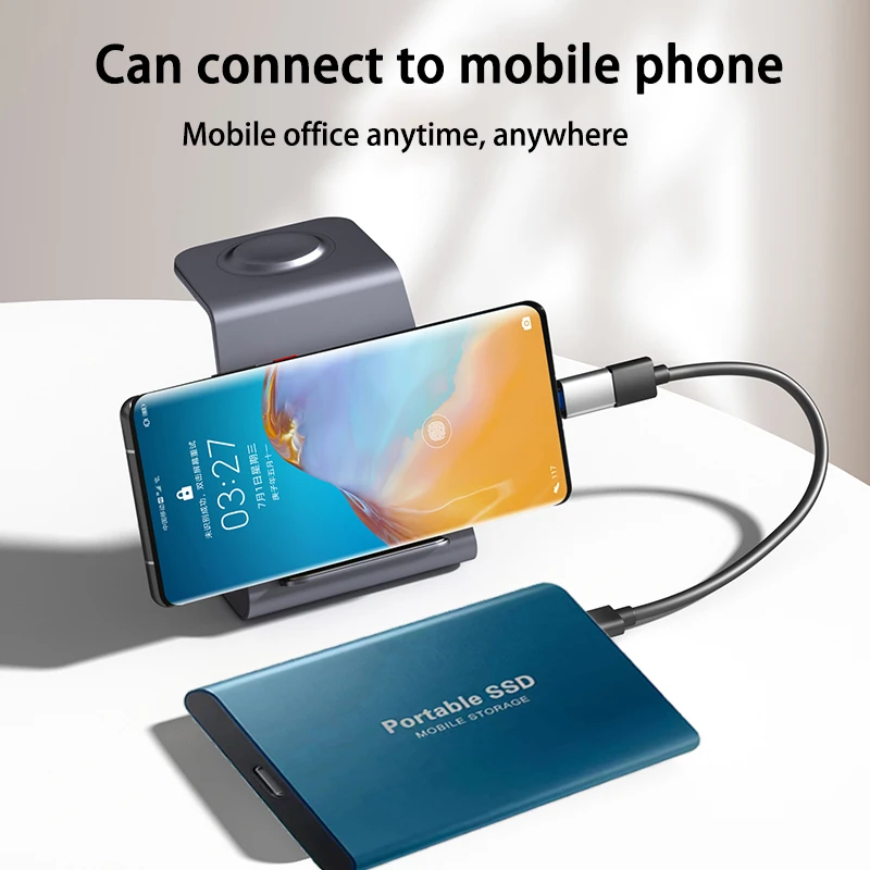 Anti-Shock Design SSD 2TB 4TBNew Portable External Hard Drive 16TB Mass Capacity Solid State Disk USB3.2 TYPE-C for Laptop PC