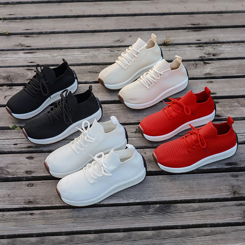 

Женские кроссовки для бега на плоской подошве, дышащая повседневная спортивная обувь для улицы с ярким весом, Прогулочные кроссовки, Весенняя модная удобная спортивная обувь