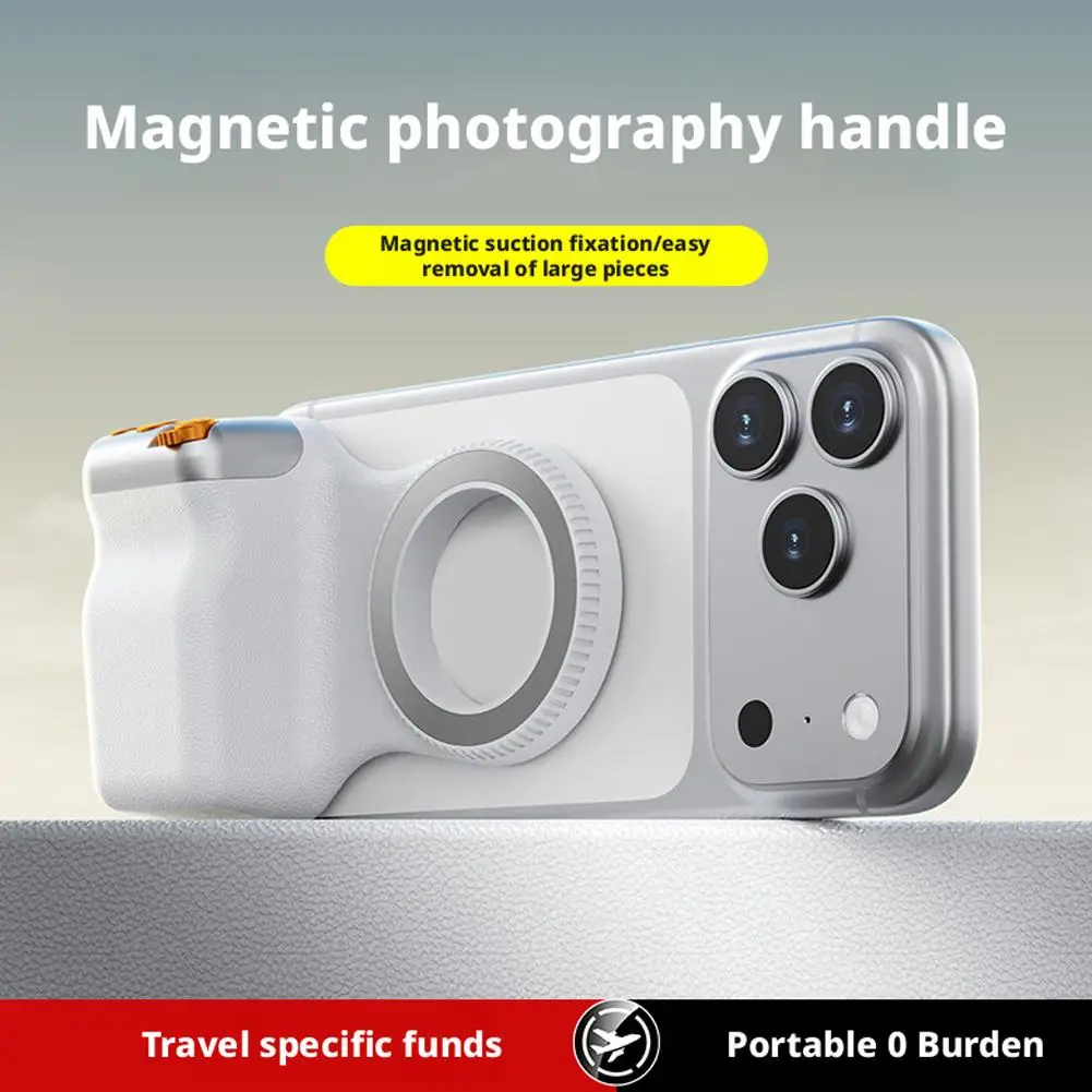 Ergonomic Magnetic Phone Grip with Remote Shutter