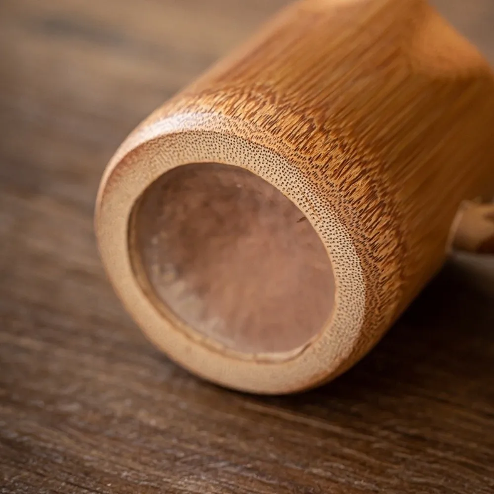 Handmade Bamboo Tea Infuser with Long Handle - Retro Style Tea Ceremony Utensil