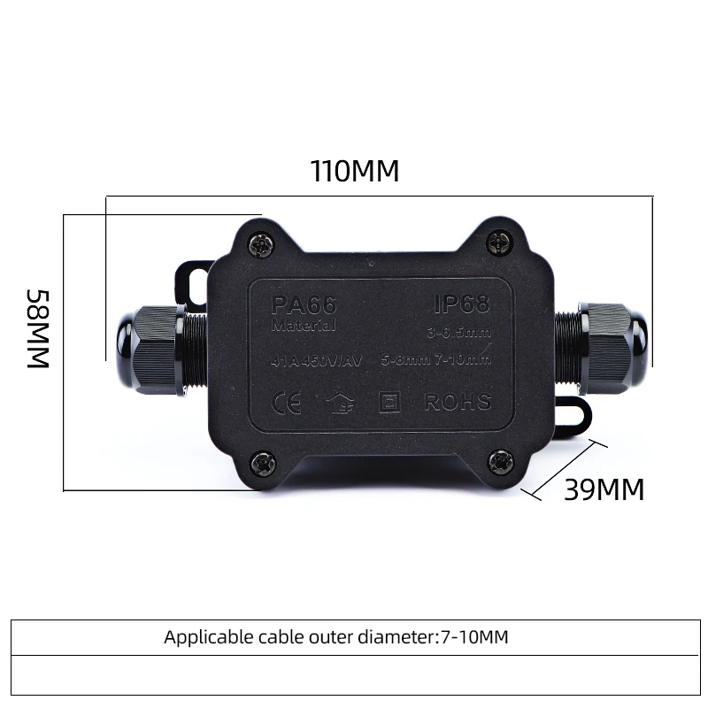 ANMOO Cable Connectors, IP68 Waterproof Junction Box, Outdoor