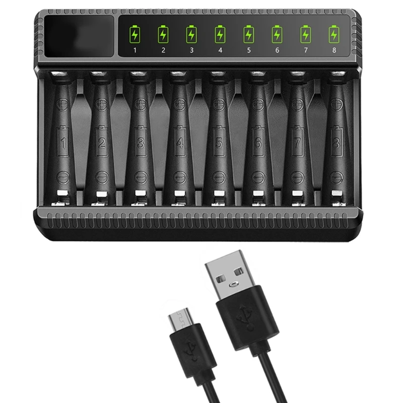 

High-Speed Charging Independent Slot 8 Bay Household for AA AAA Battery