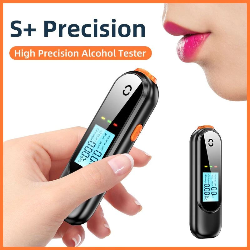 Portable Non-contact Alcohol Tester With LED Screen Display Breathalyzer Rechargeable Automatic Breath Alcohol Test Tool