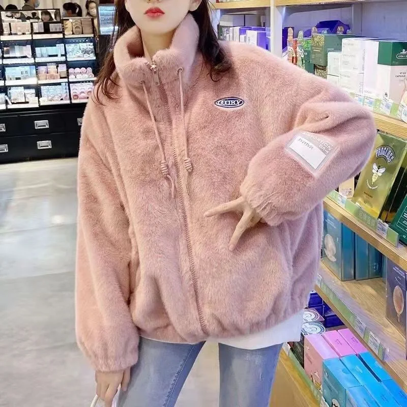 

Autumn Coat Jackets for Women Winter New Imitation Lamb Plush Coat Women's Thickened Loose Women Jacket