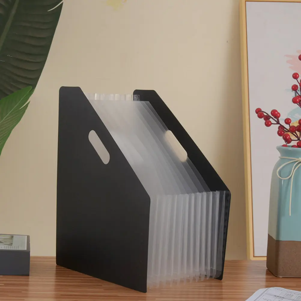 데스크탑 파일 정리함 아코디언 파일 홀더 다층 확장형 사무용 문서 보관 랙 잡지 정리함