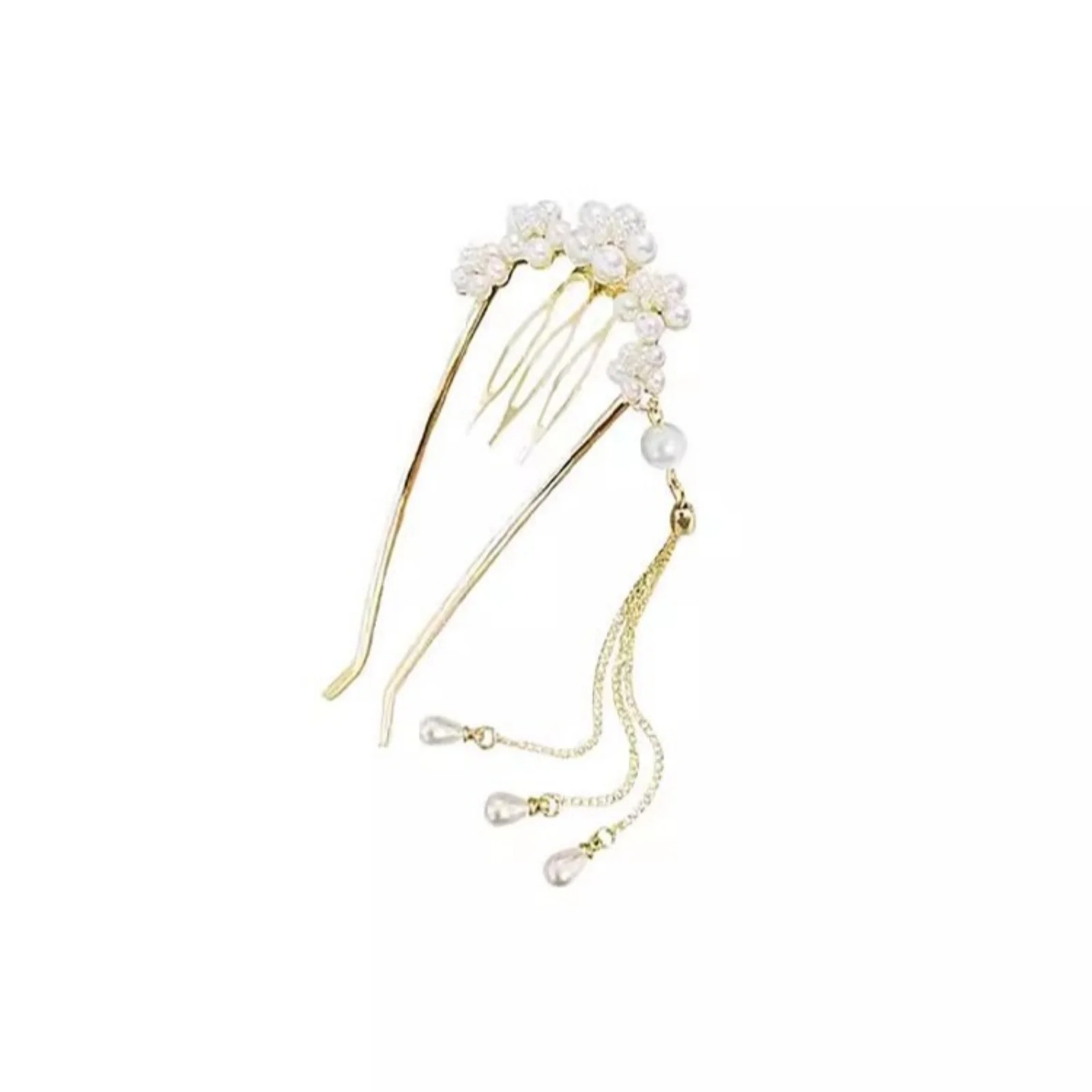 1PC Pearl - Decorated Hair Stick with Tassel, Elegant Hair Accessory for Women, Perfect for Updo Hairstyles
