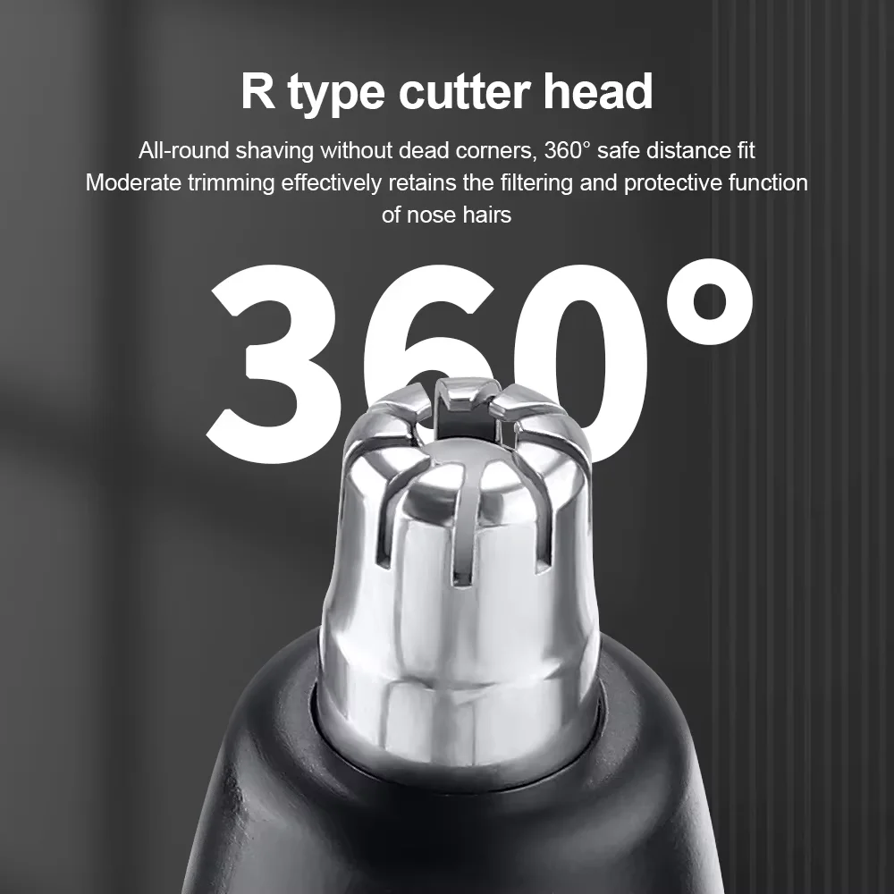 Xiaomi LED Portable Display Home Nose Hair Remover Electric Nose Hair Trimmer USB Charging  Safety Face Hair Cleaning Care Kit 3