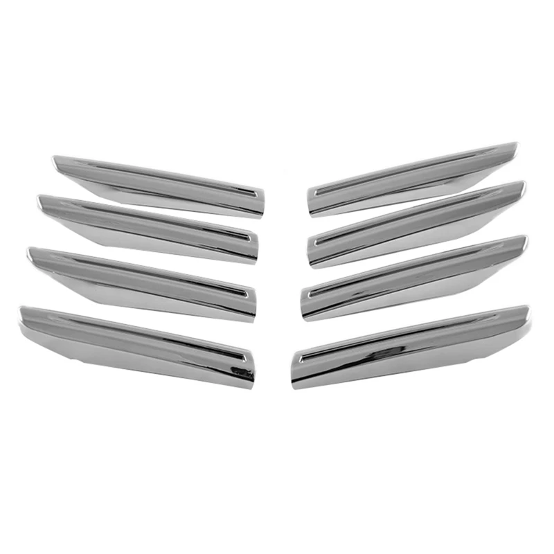 

Car Racing Grid Grille Cover Trim Vent Grille Exterior Accessories For Toyota Land Cruiser 300 LC300 2022 2023 Parts (Silver)