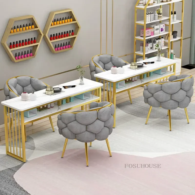 Nail table Nordic minimalist ins salon furniture nail tables luxury single professional manicure table beauty salon fashion nail table B