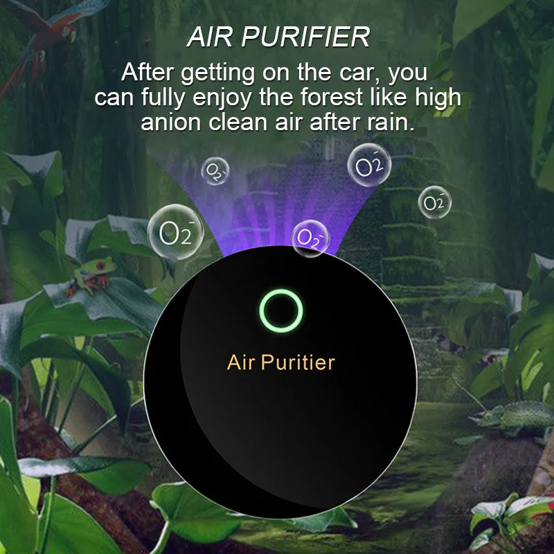 Car Air Sterilizer Purifier Usb Oxygen Cleaner Ozone Generator Air Purifier Filter Smoke Remover Smart Gadgets Car Supplies air purifier