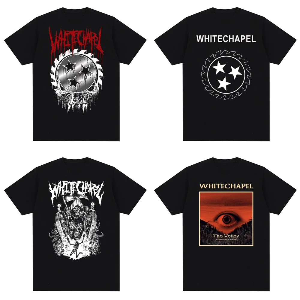 Erkek Tişört Giyim Unisex Whitechapel Deathcore Band 3D Baskılı Tişörtler Günlük Üstler Kısa Kollu Moda Büyük Boy_voghion.com