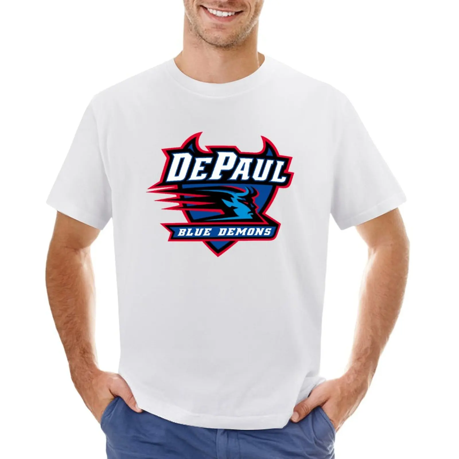 

DePaul Blue Demons T-shirt quick drying vintage clothes anime clothes aesthetic clothes designer t shirt men