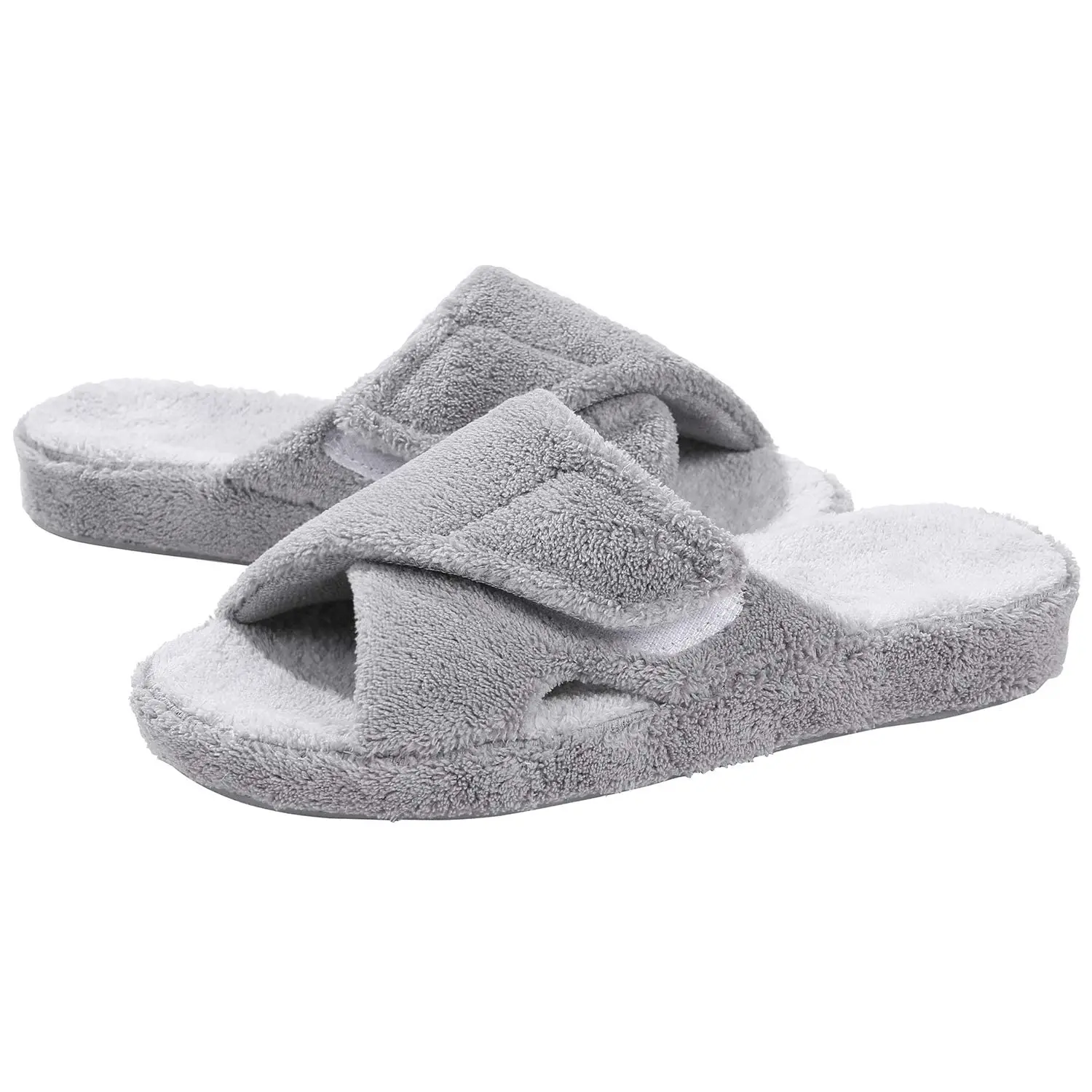 Shevalues Fuzzy House Slippers Women Furry Slippers With Arch Support Indoor Cotton Slippers Four Seasons Open Toe Flats Slipper 6