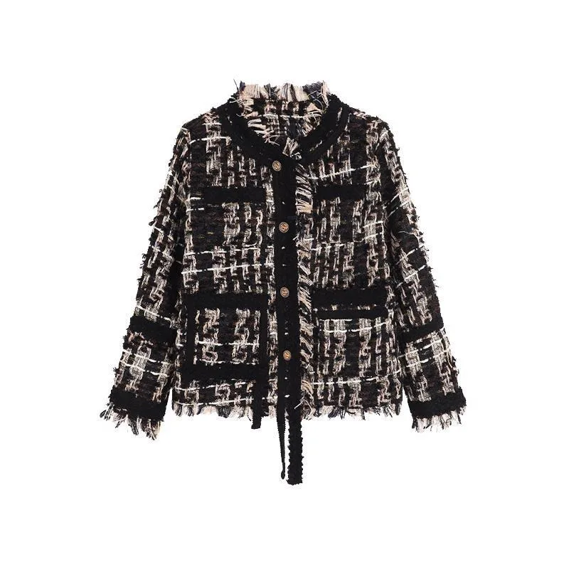 2023 New Women Down Jacket Winter Coat Loose Retro Parkas Short Tassels Xiaoxiangfeng Outwear French White Duck Down Overcoat