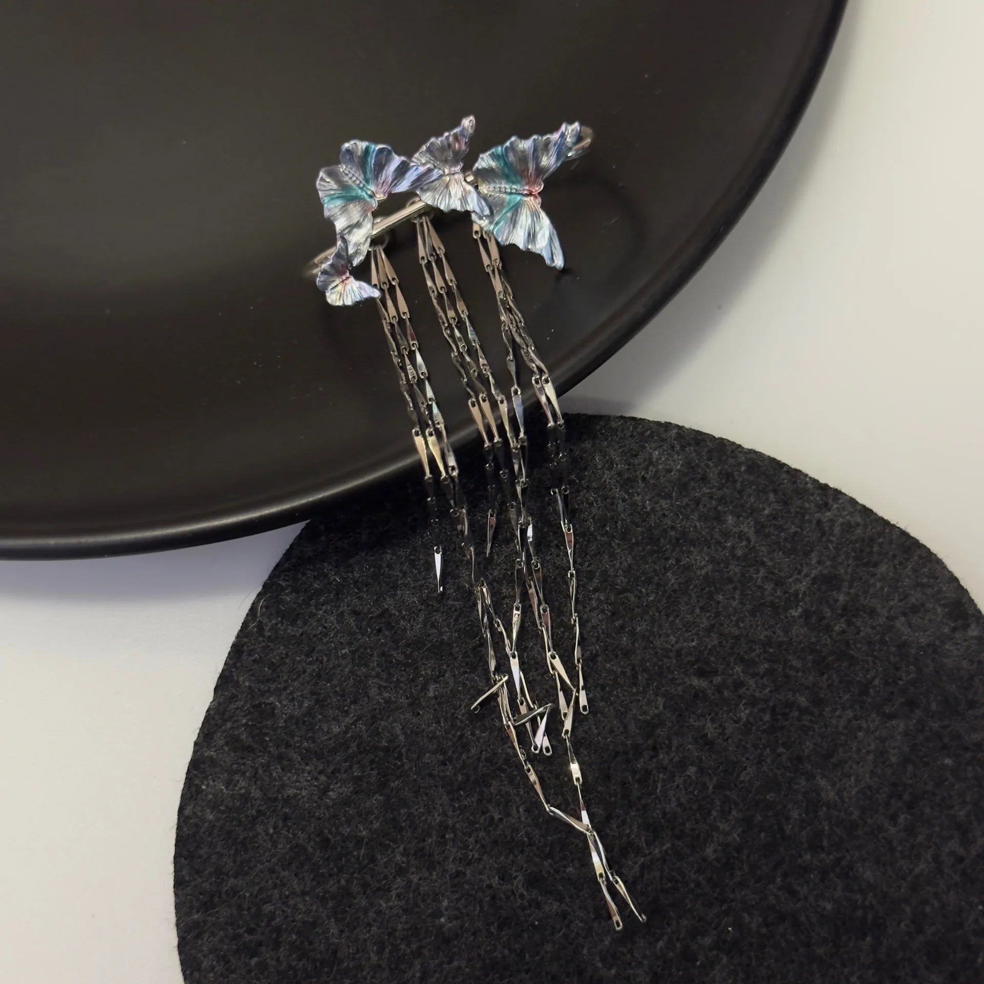 Colored Crystal Butterfly Tassel Necklace Fashion Star Heart Crystal Butterfly Pendant Necklace Trendy Jewelry Presents 4