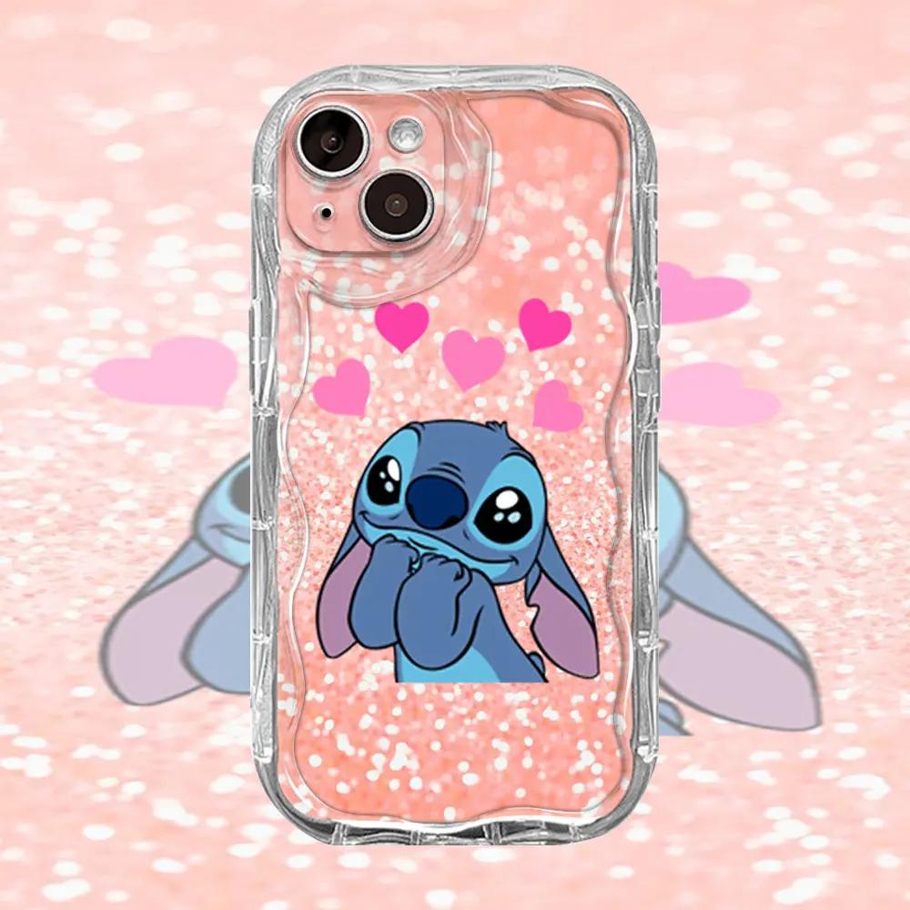 thumbnail image 1 of Funda de teléfono de textura cremosa para Apple iPhone 13 15 Plus 14 Pro Max 12 Mini 11 7 8 SE XR X XS 6 6S cubierta de lujo Bling Cute Stitch, 1 of 5