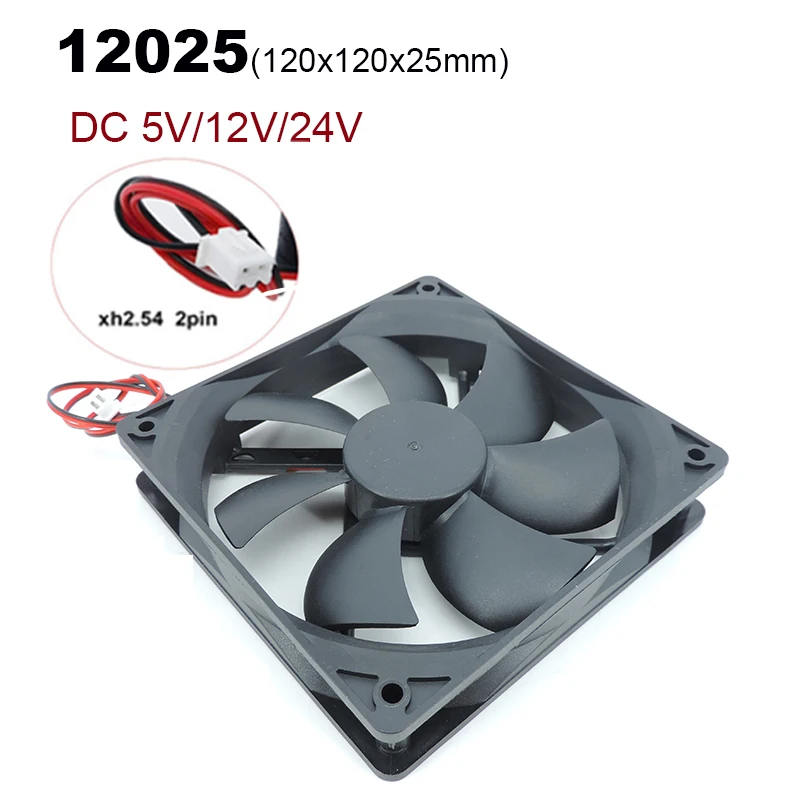 DC 브러시리스 PC 컴퓨터 케이스 냉각 선풍기, 1300PRM 냉각 라디에이터 환풍기, PC 쿨러 마스터 w28, 120mm, 120x25mm, 12V, 2 핀, 1 개