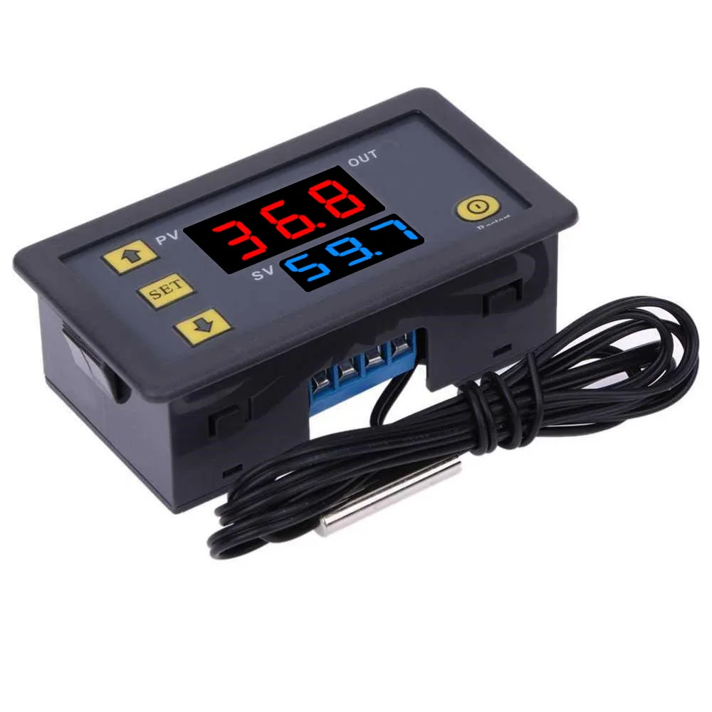 Цифровой регулятор температуры W3230, релейный выход-55 ~ 120 °C, регулятор термостата, переключатель управления нагревом и охлаждением, 12 В, 24 В, 110-220 В