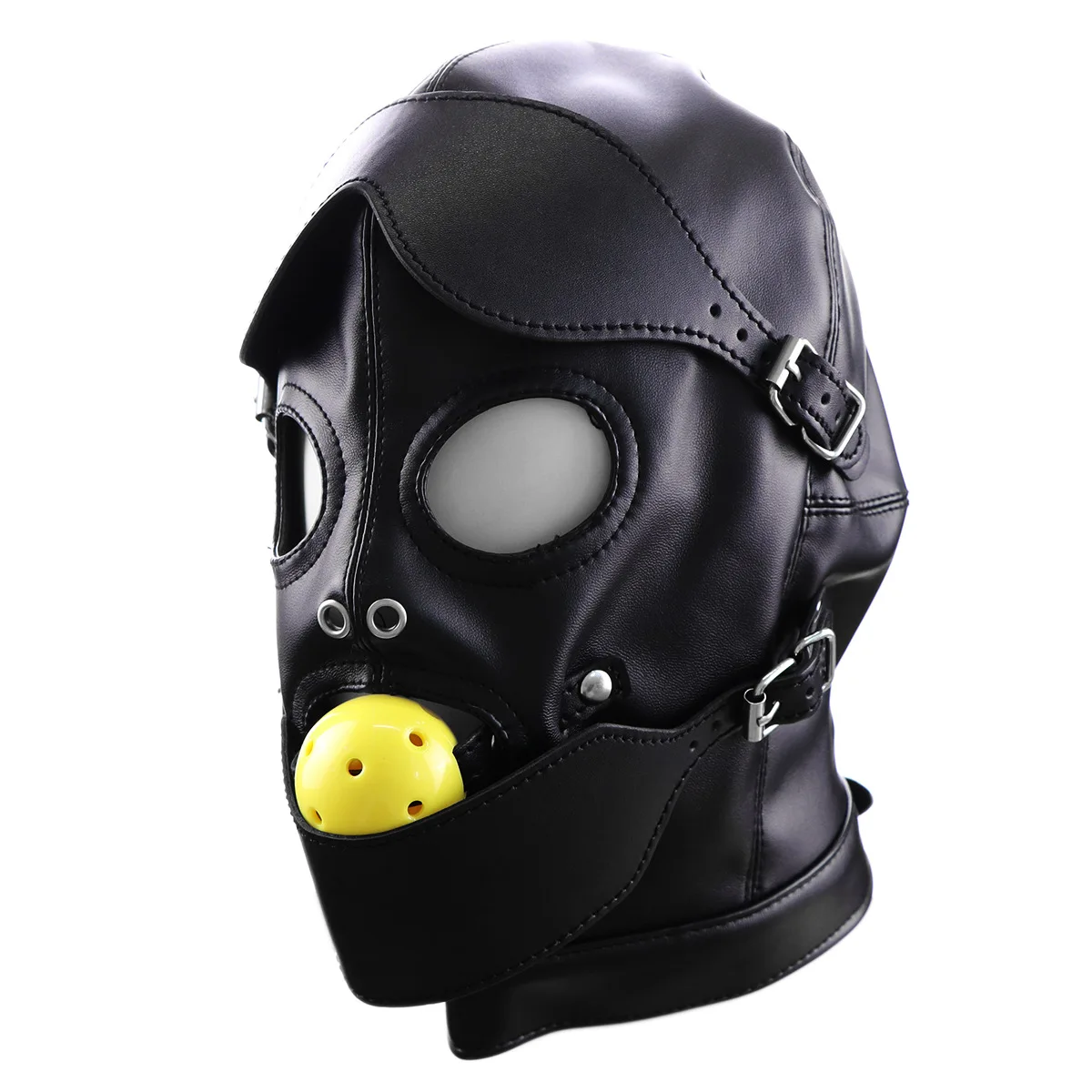 Masque masqué érotique Cosplay fétiche Bondage couvre-chef avec bouche balle Gag BDSM chaud érotique_voghion.com
