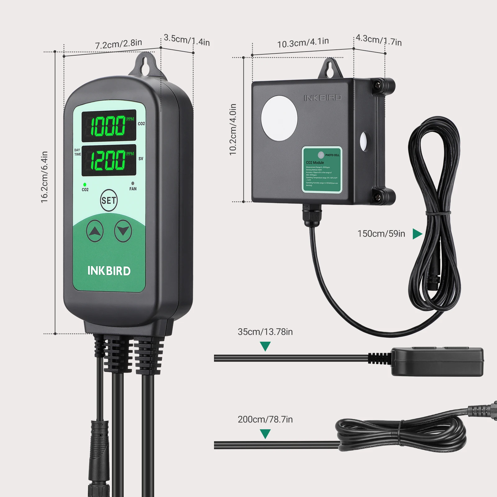 CO2 Controller Smart Carbon Dioxide Controller with 2 Outlets for CO2 Generator&