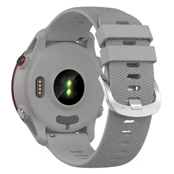 Premium Silicone Smart Watch Band Strap - Universal Fit for 22mm Width Band (Light gray)