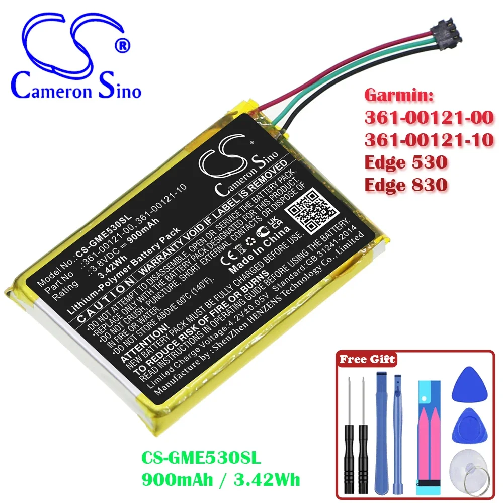 Gps, Navigator 900Mah / 3.42Wh Batteria Per Codice Garmin 361-00121-00 361-00121-10 Modello Fit Garmin Edge 530 Edge 830
