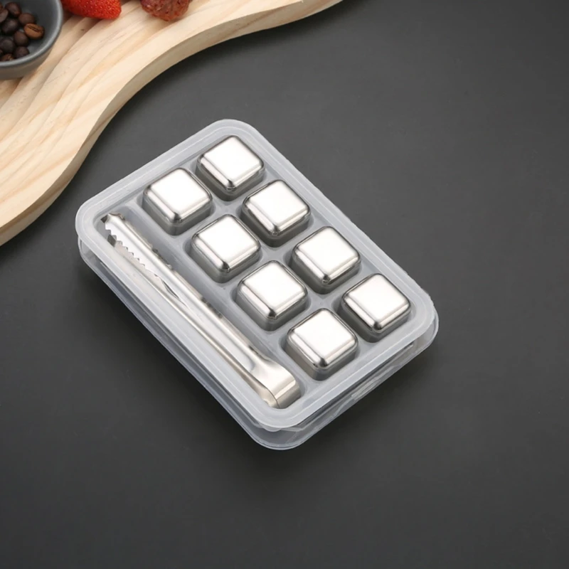 Ice Cubes Stones Reusable Stainless Steel Stones Chilling