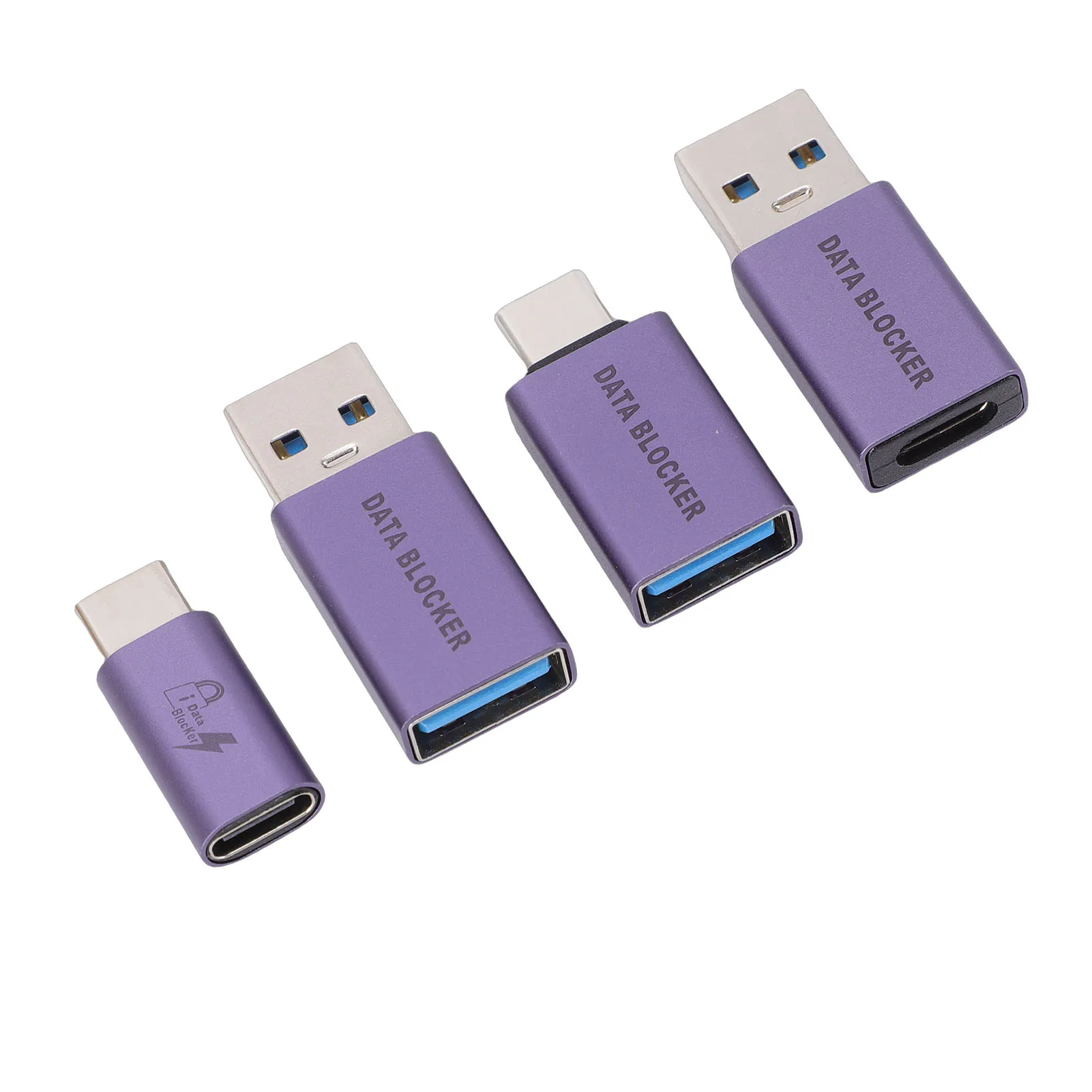 USB-A to USB-C Data Blocker - Secure Quick Charge Adapter