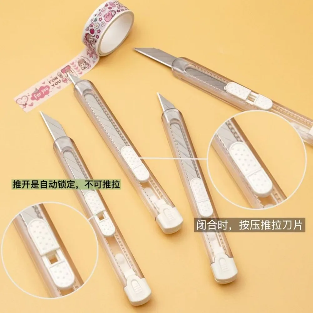 오리지널 수제 레이스 스타일 유틸리티 나이프, 귀여운 리본 장식, 서브컬쳐 & 애니메이션 테마 커터, 소포 개봉용