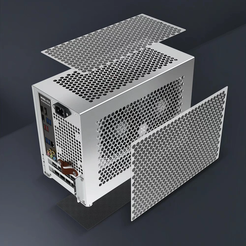 B5 ITX 알루미늄 합금 컴퓨터 케이스, ITX 메인보드 지원, SFX 전원 공급 장치, 240mm 수냉식, 풀아웃 섀시 디자인