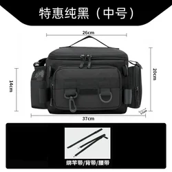 Ultimate Angler's Versatile Fishing Gear Bag (Jet Black)