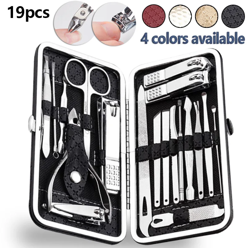 

19pcs/set Pruning Nail Clippers Cutting Pliers Set Single Nail Groove Pedicure Inflammation Dead Skin Clipper Tool Home Tool