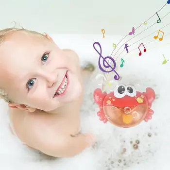 Blowing Bubble Baby Bath Toys Outdoor Foam Maker Waterproof       Cartoon Crab Bathroom Swimming Pool Toys Bathtub Soap Machine 2