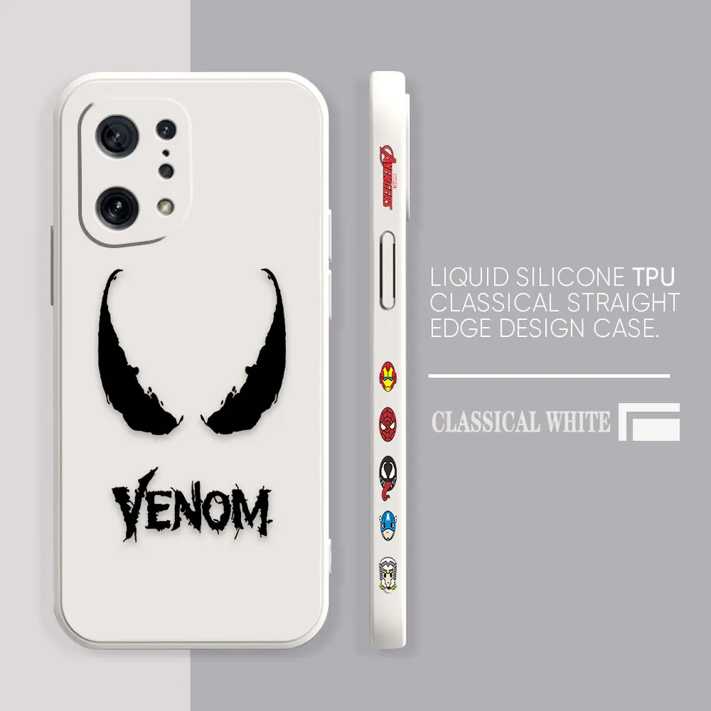 thumbnail image 1 of Funda para OPPO FIND X6 X3 REALME X7 X50 RENO 2 4Z 4 6 Lite 5Z 5F 4G 5G PRO Funda de silicona líquida Marvel Comics Venom, 1 of 5