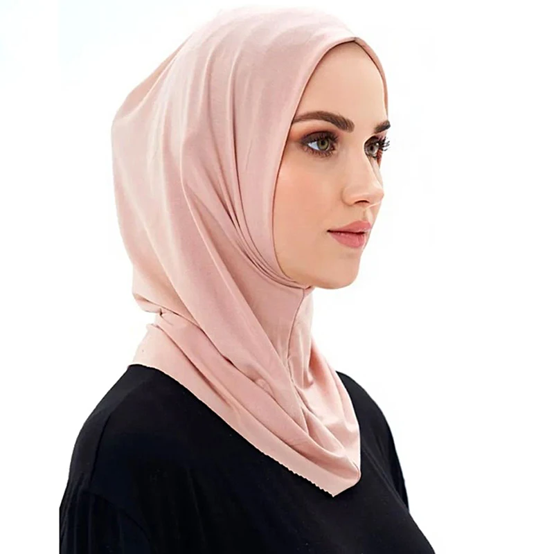 

Ice Silk Head Wrap Women Instant Hijab Scarf Turban Hat Muslim Fashion Underscarf Jersey Hijabs Cap For Woman Headscarf Turbans