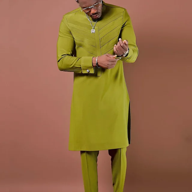 Aminu Crewneck Long Sleeves Paneled Shirts - Image 4