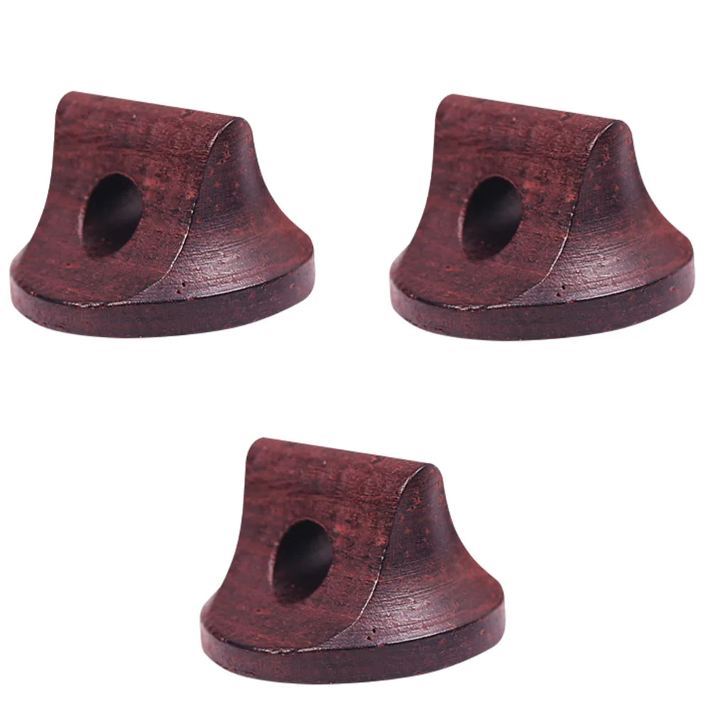 

3pcs Durable Rosewood Erhu Bridges Urheen Replacement Accessories (Brown)