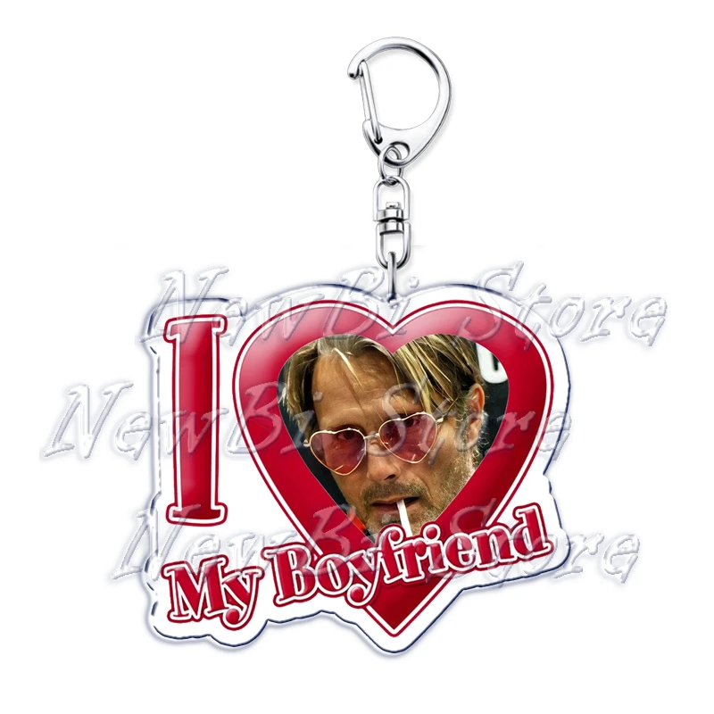 Ich liebe meinen Freund Mads Dittmann Mikkelsen Schlüsselanhänger Hannibal Schlüsselanhänger für Zubehör Taschenanhänger Schlüsselanhänger Ring Schmuck Geschenke – Detail 5