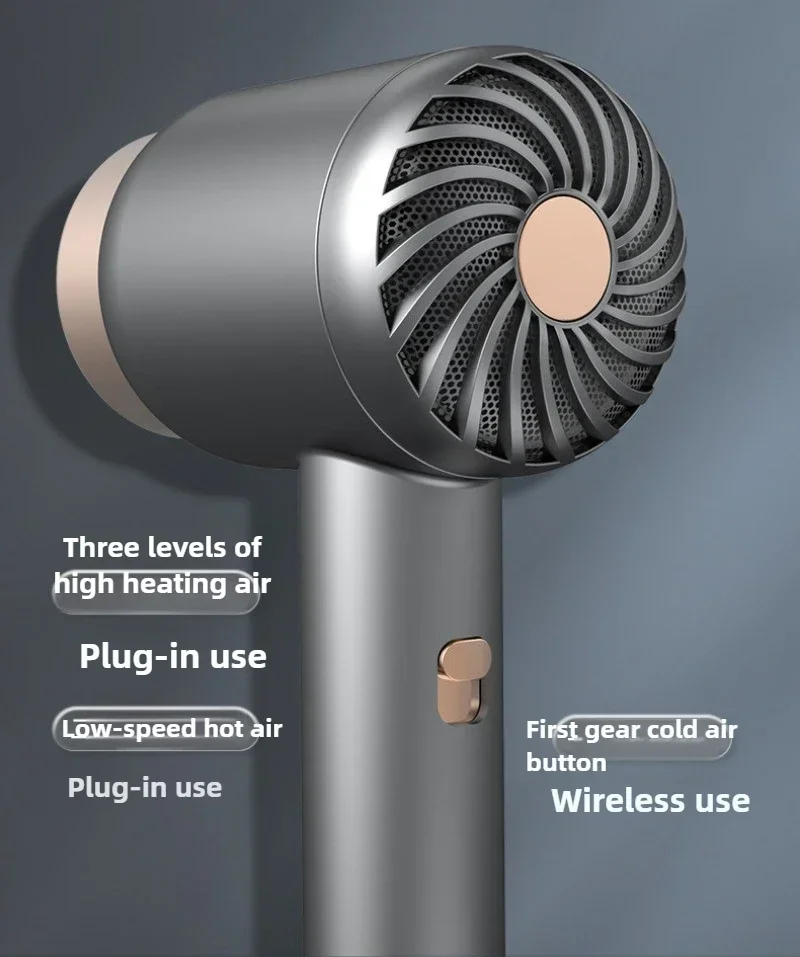 Wireless Charging Hair Dryer Household High-speed Negative Ion Hair Dryer 1000W High Power Low Noise Airflow Hot and Cold Air 5