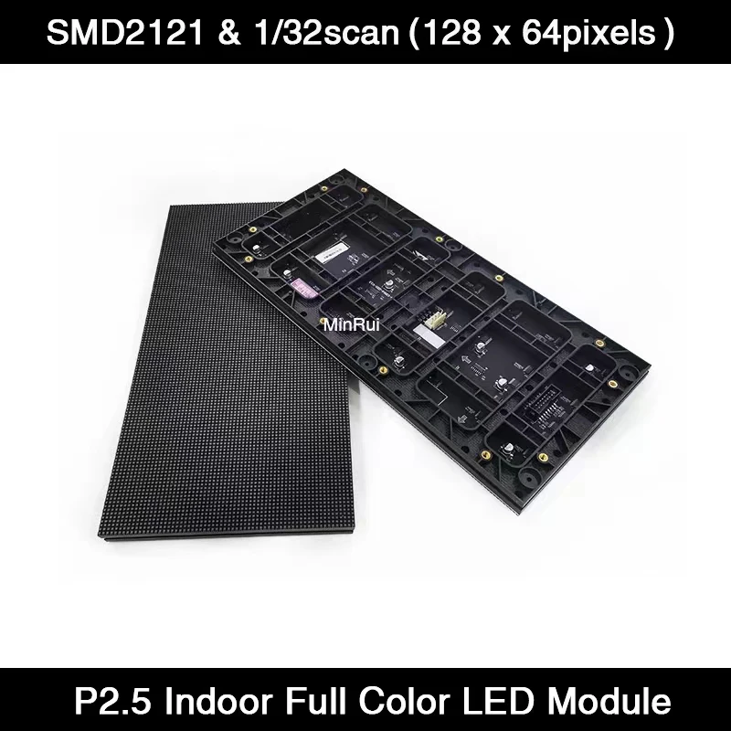 P2.5 Indoor LED Video Wall 320x160mm Full Color LED Display Module 1/32 Scan SMD2121 Hub75E 128x64 Pixels Matrix RGB LED Sign