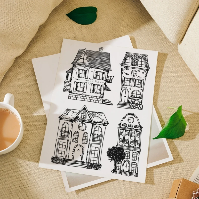 House Silicone Clear Seal Stamp DIY Scrapbooking Embossing Photo Album Decorative Paper Card Craft