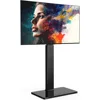 Swivel Floor TV Stand with Mount for TVs,Flat/Curved Screens Universal Swivel Televisions TVs Mount Stand,Tempered Glass Base 1
