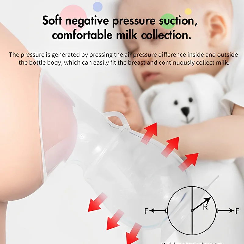 Dr.isla Manual Breast Pump Baby Feeding Manual Breast Pump Breast Collector Automatic Correction Breast Milk Silicone Pumps