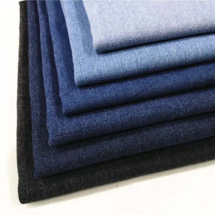 Pure Cotton 200gsm Washed Plain Weave 16oz Denim Fabric for Children's Clothing Bags Shoes And Hats Customizable Jeans Material