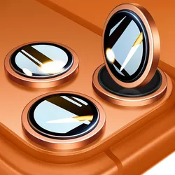 Aluminium Alloy Tempered Glass Camera Lens Protector - iPhone 17 Air (Orange)