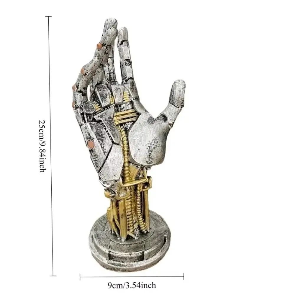Resin Cyberpunk 3D Printed Stand Model Sensory Toy Simulated Robot Hand Sculpture Ornaments Figurines Mechanical Hand Staute